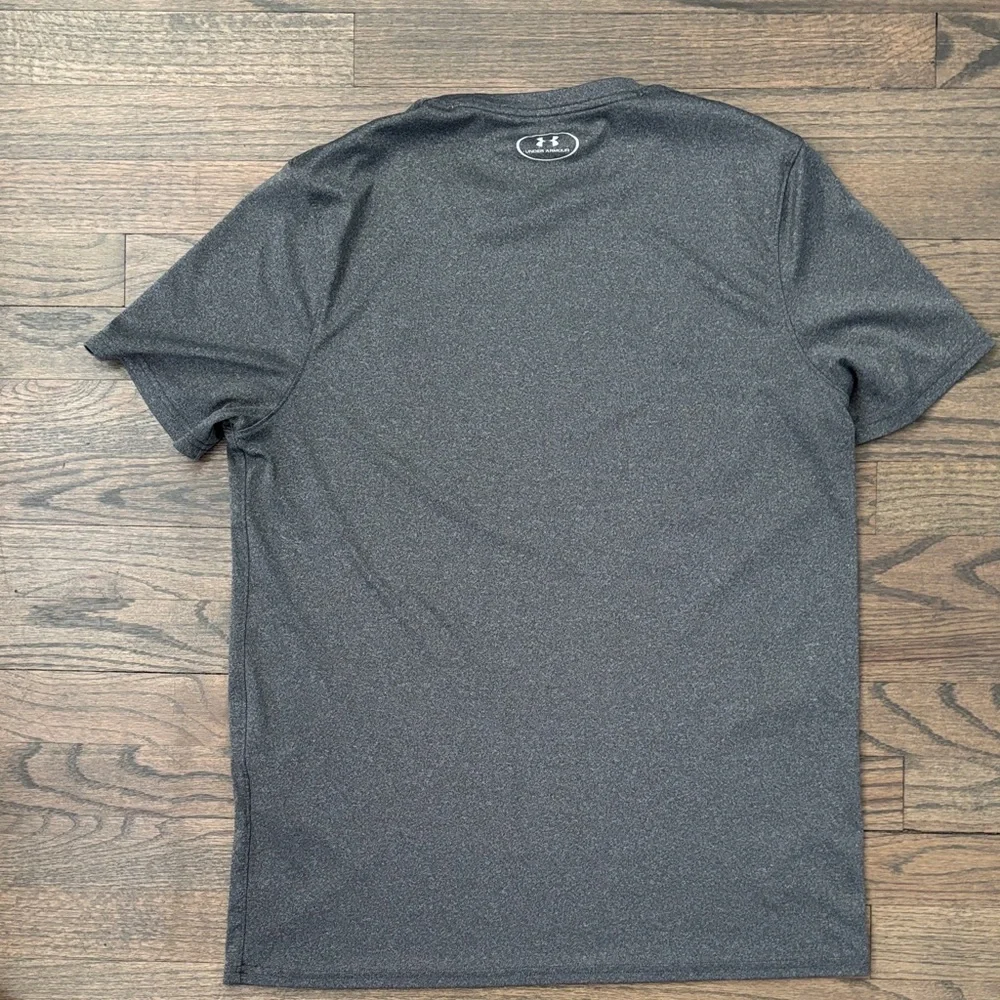 Under Armour Short Sleeve Performance Tee — Dark Gray with White Logo